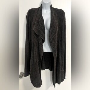 BAREFOOT DREAMS Cozychic Lite Cascading Open Front Cardigan L